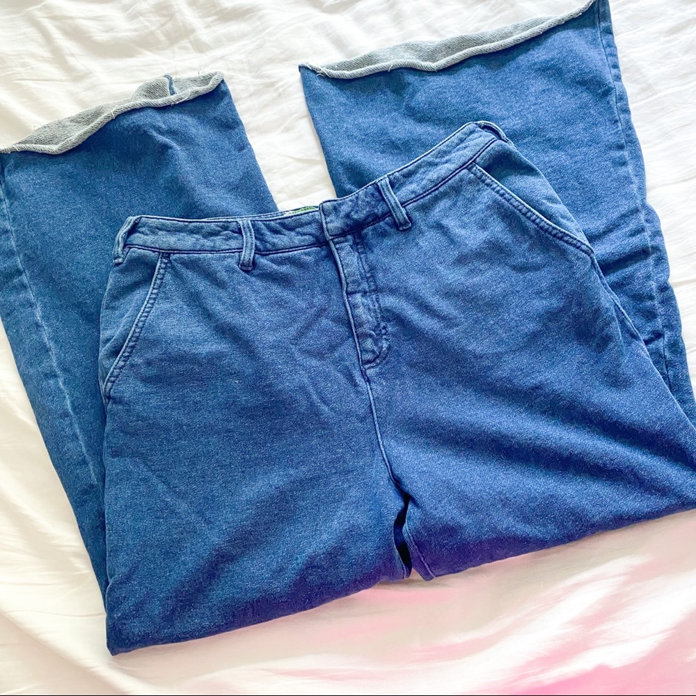 ANTHROPOLOGIE// cropped wide leg jeans - Picture 2 of 4